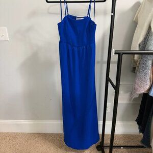 Bright blue maxi dress size medium.